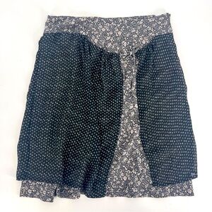 Sandwich_Floral Grey layering prints wrap Women's Skirt large